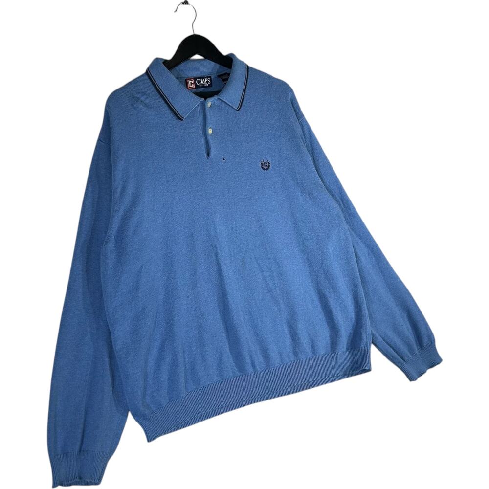 Chaps Mini Logo Collared Sweater - image 4